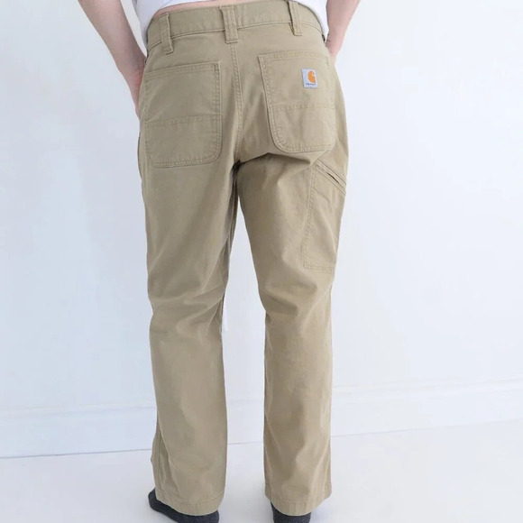 Carhartt Tan Relaxed fit Durable Thick Cotton Dungaree  Carpenter Style Pants - Picture 2 of 13